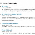 Für Entwickler: OS X 10.7.2 (Build 11C43) und iCloud Beta 9